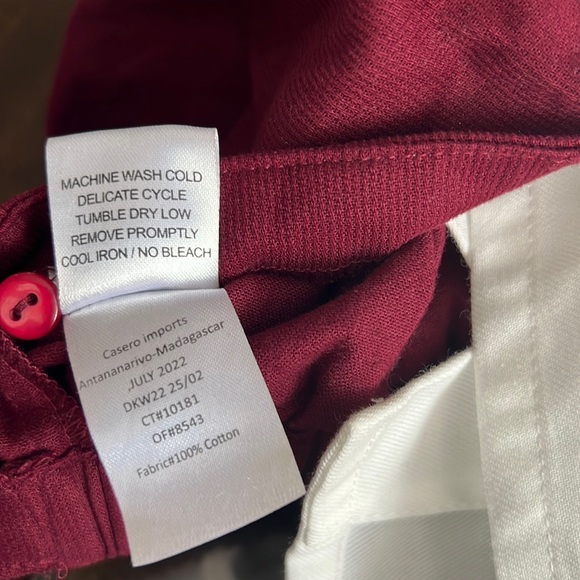 Edgehill Collection Peter Pan Collar Long Sleeve Top & Suspender Shortall Set - Picture 8 of 9